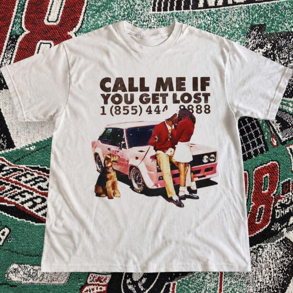 Call Me If You Get Lost Graphic Tee White Unisex